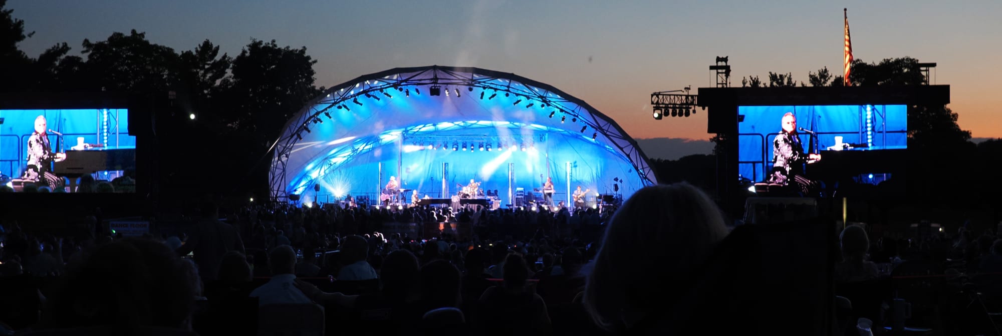 outdoor concert venue at sunset Nashville